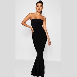 Strapless Black Mermaid Dress